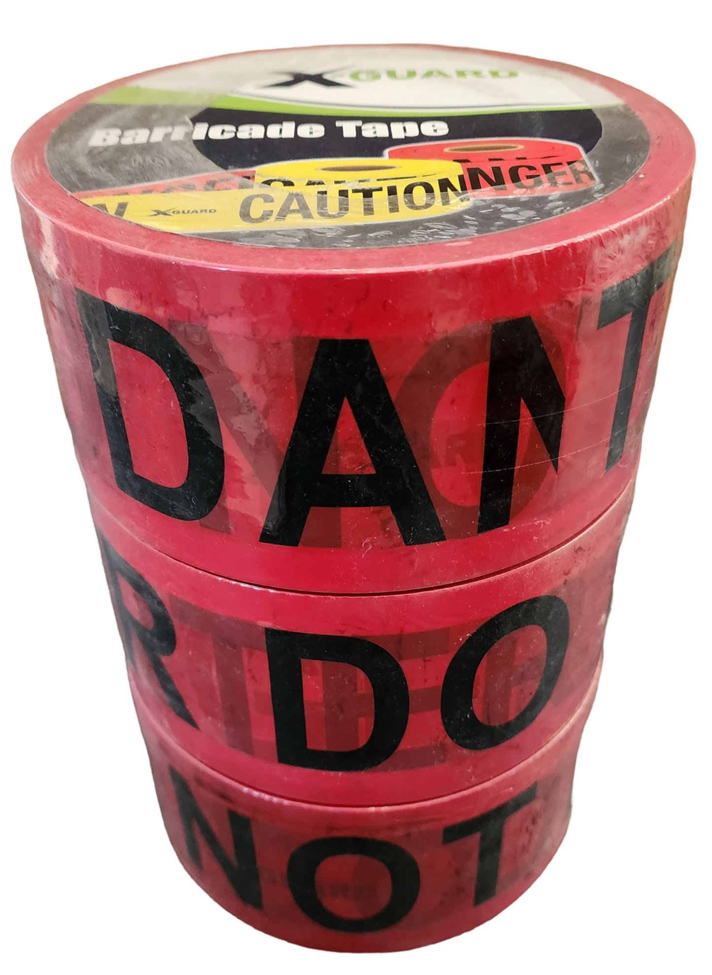 X-Guard Barricade Tape: Danger Do Not Enter - 3" x 1000', Pack of 3 Rolls