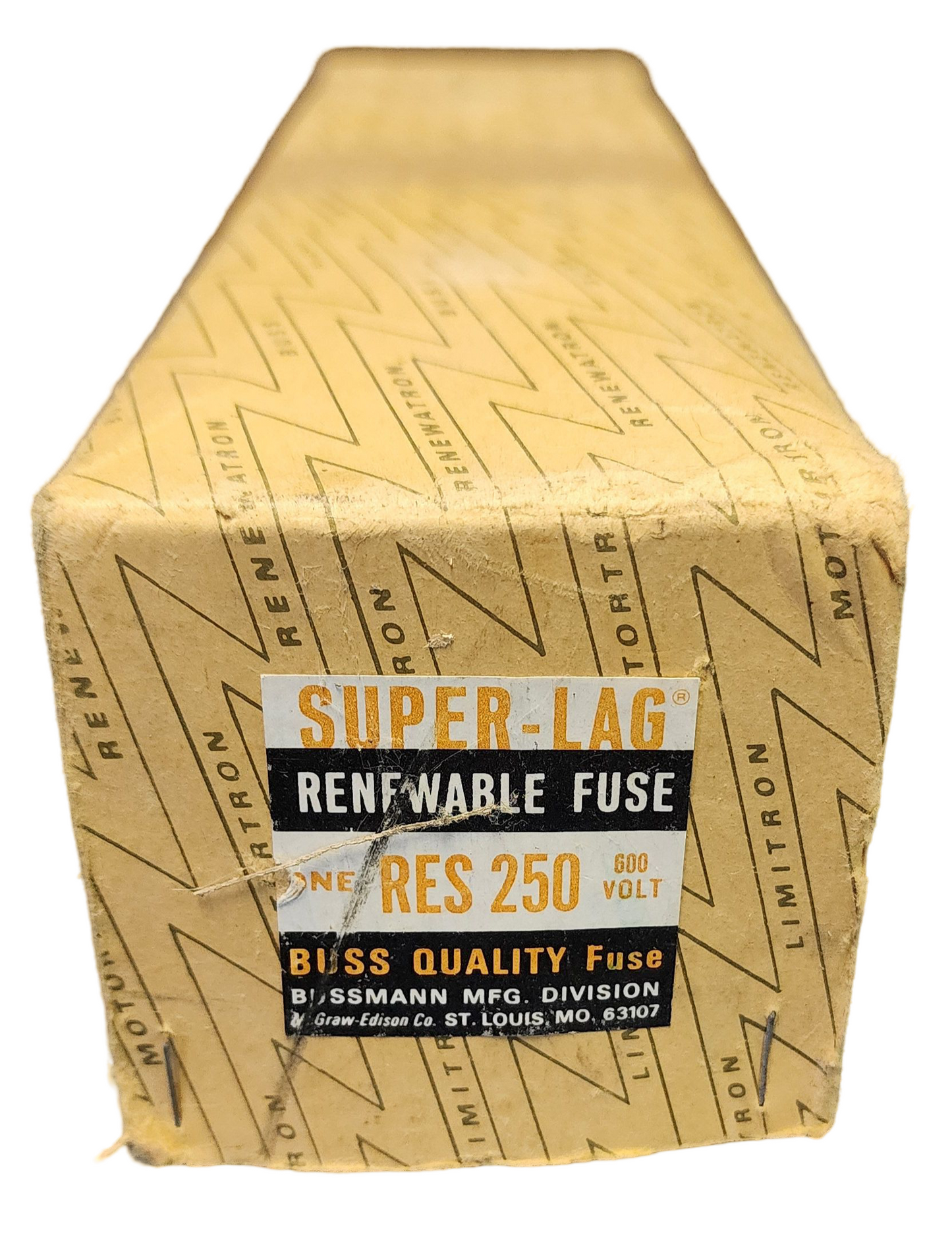 Buss Quality Fuse RES 250 Super-Lag Renewable Fuse, 600 Volt