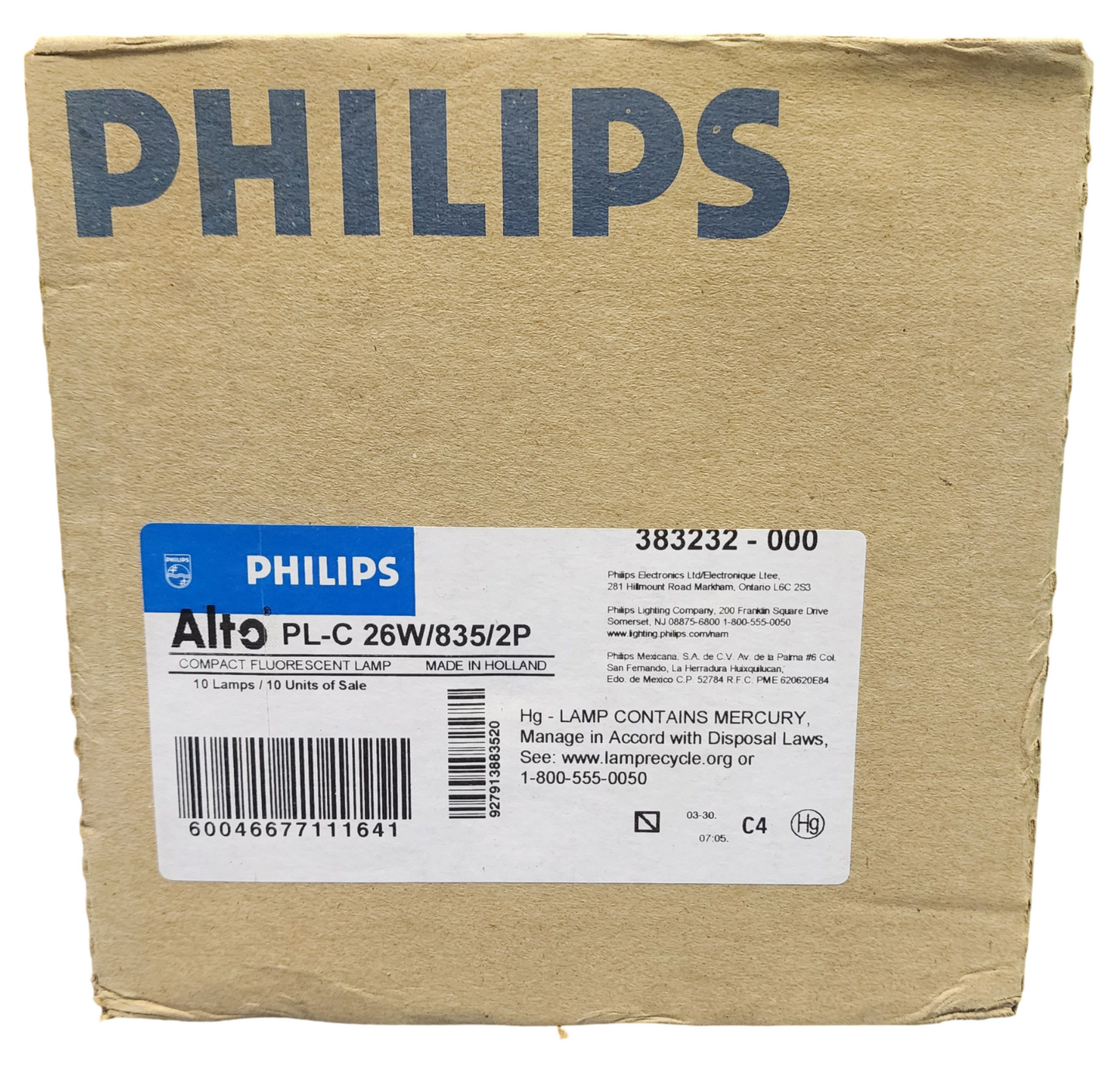 Philips Alto PL-C 26W/835/2P Compact Fluorescent Lamp