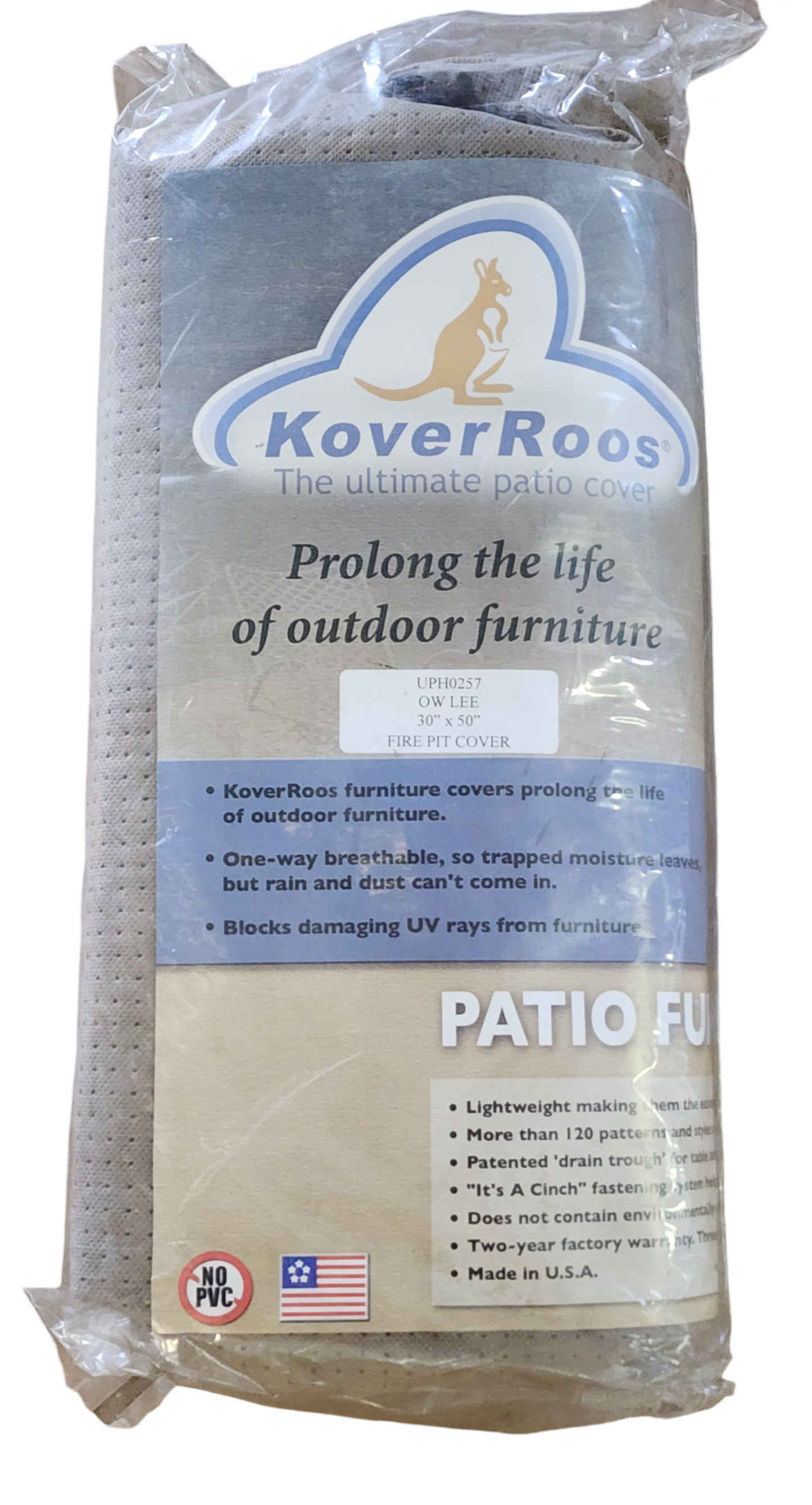 KoverRoos 30" x 50" Fire Pit Cover - Model UPH0257