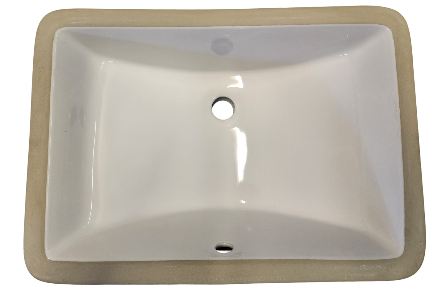 Porcelain Undermount Lavatory Sink - White - Model U1611W