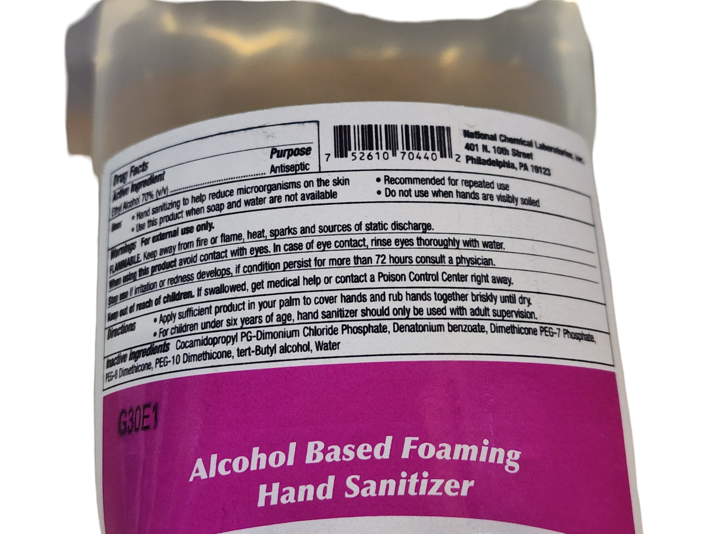 NCL® Afia™ Alcohol Based Foaming Hand Sanitizer - 1000 mL, 6/cs