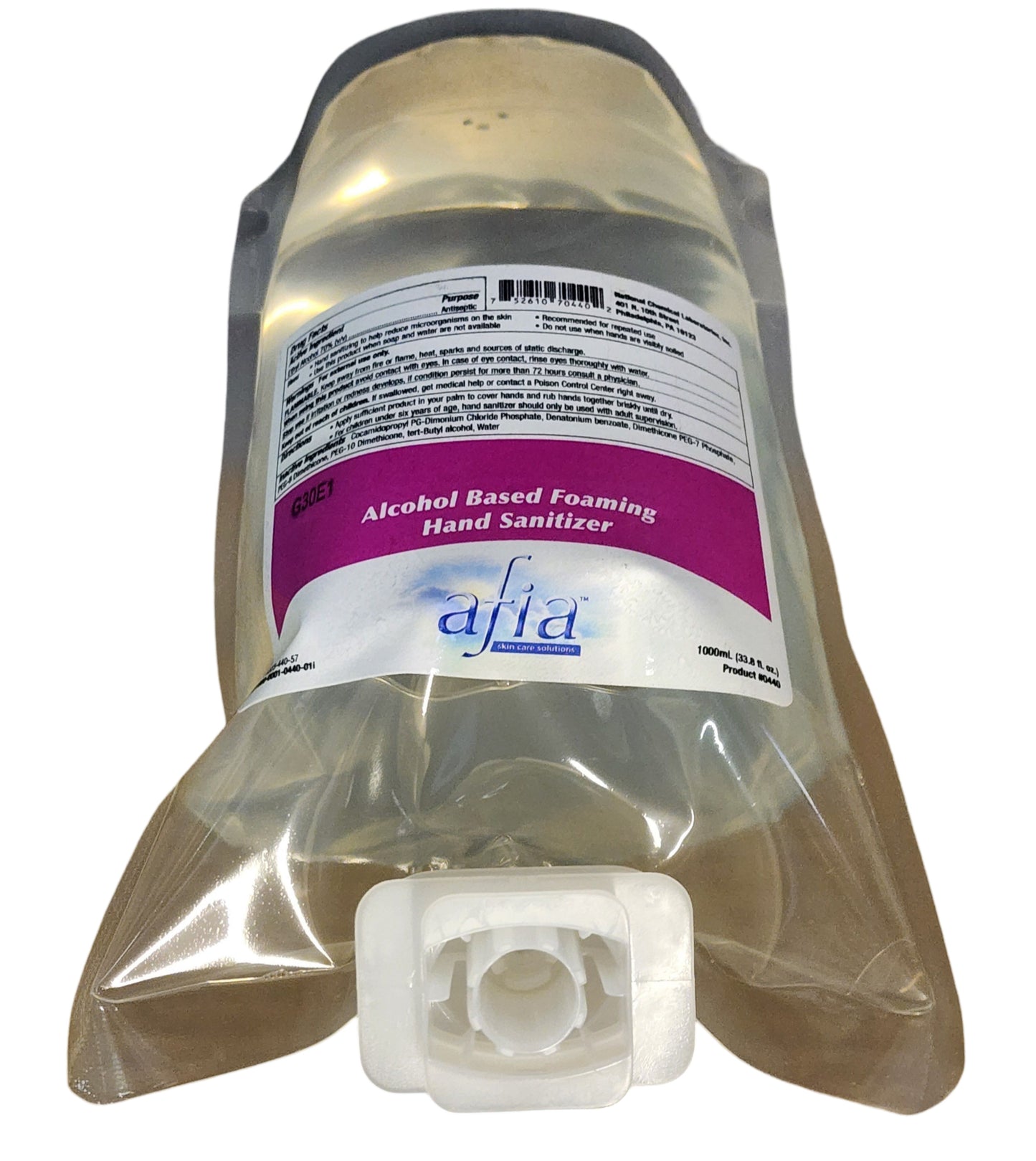 NCL® Afia™ Alcohol Based Foaming Hand Sanitizer - 1000 mL, 6/cs