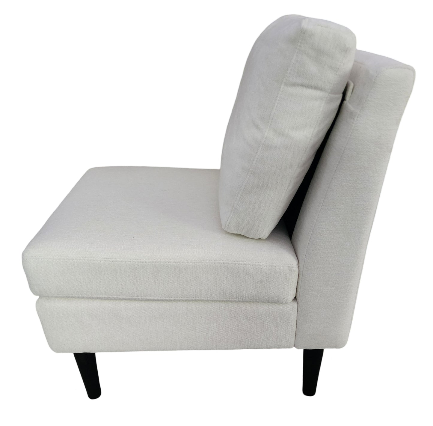 Project 62 Gelbin Accent Chair - Black Finish with Cream Upholstery