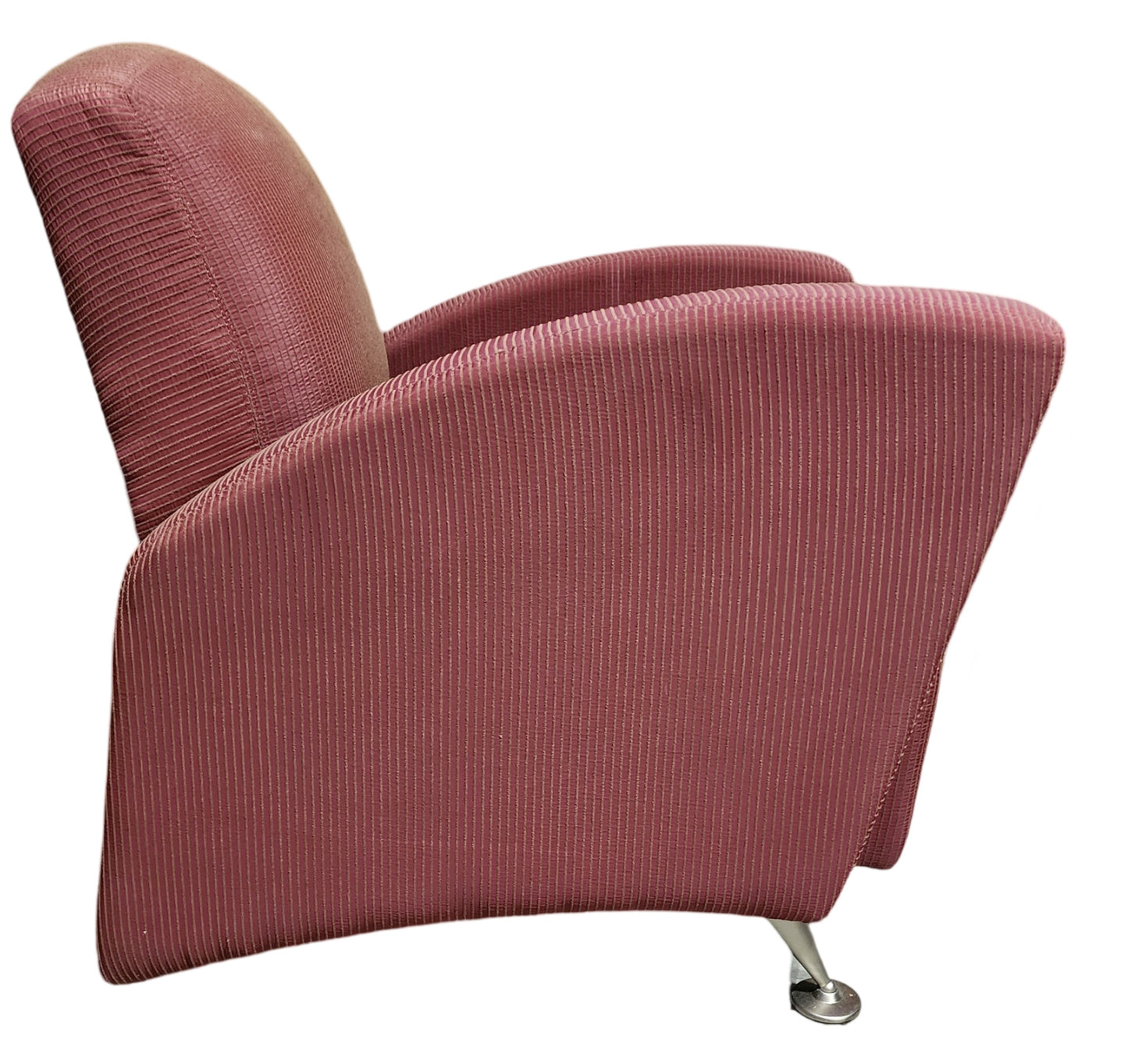 Taylor Chair Company Club Chair - Maroon/Striped Pattern