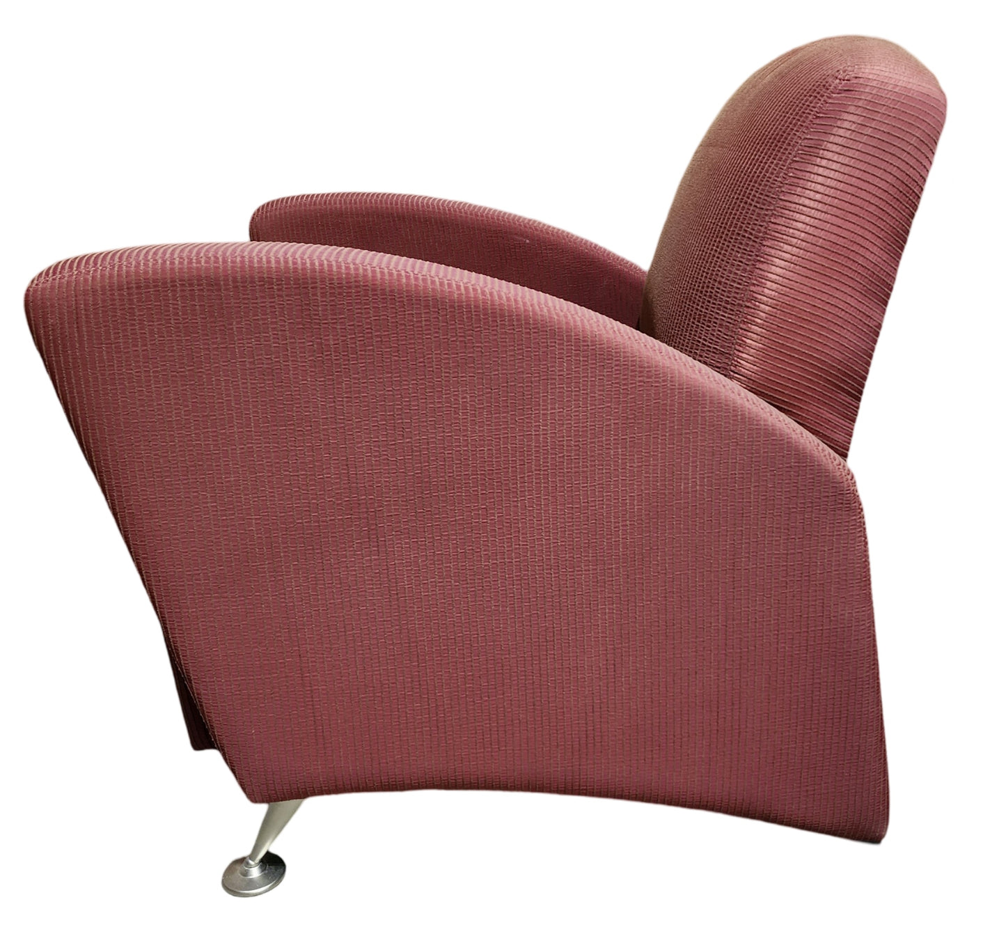 Taylor Chair Company Club Chair - Maroon/Striped Pattern