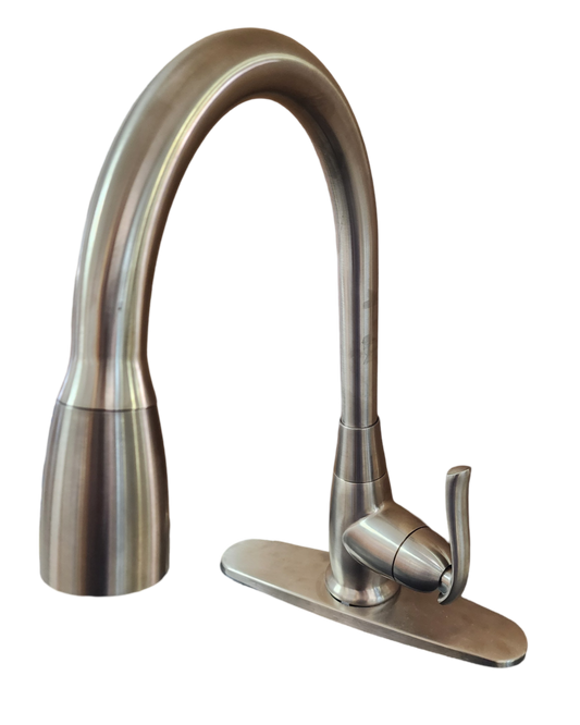 PROFLO PFXC8012ZBN Faywood Single Hole Pull-Down Kitchen Faucet, Brushed Nickel