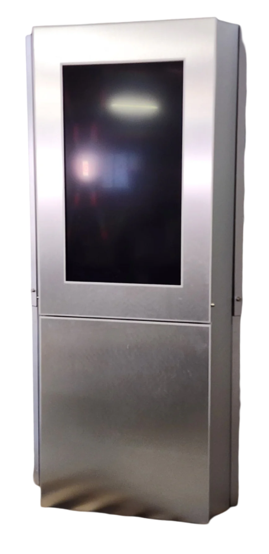 Floorstanding 3-Sided Portrait Kiosk Enclosure for Three 42" Displays, 84" Tall