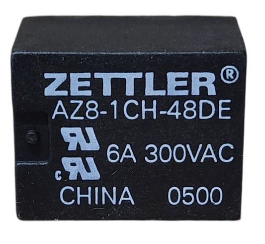 American Zettler AZ8-1CH-48DE Mini PC Board Relay, 48VDC Coil, SPDT