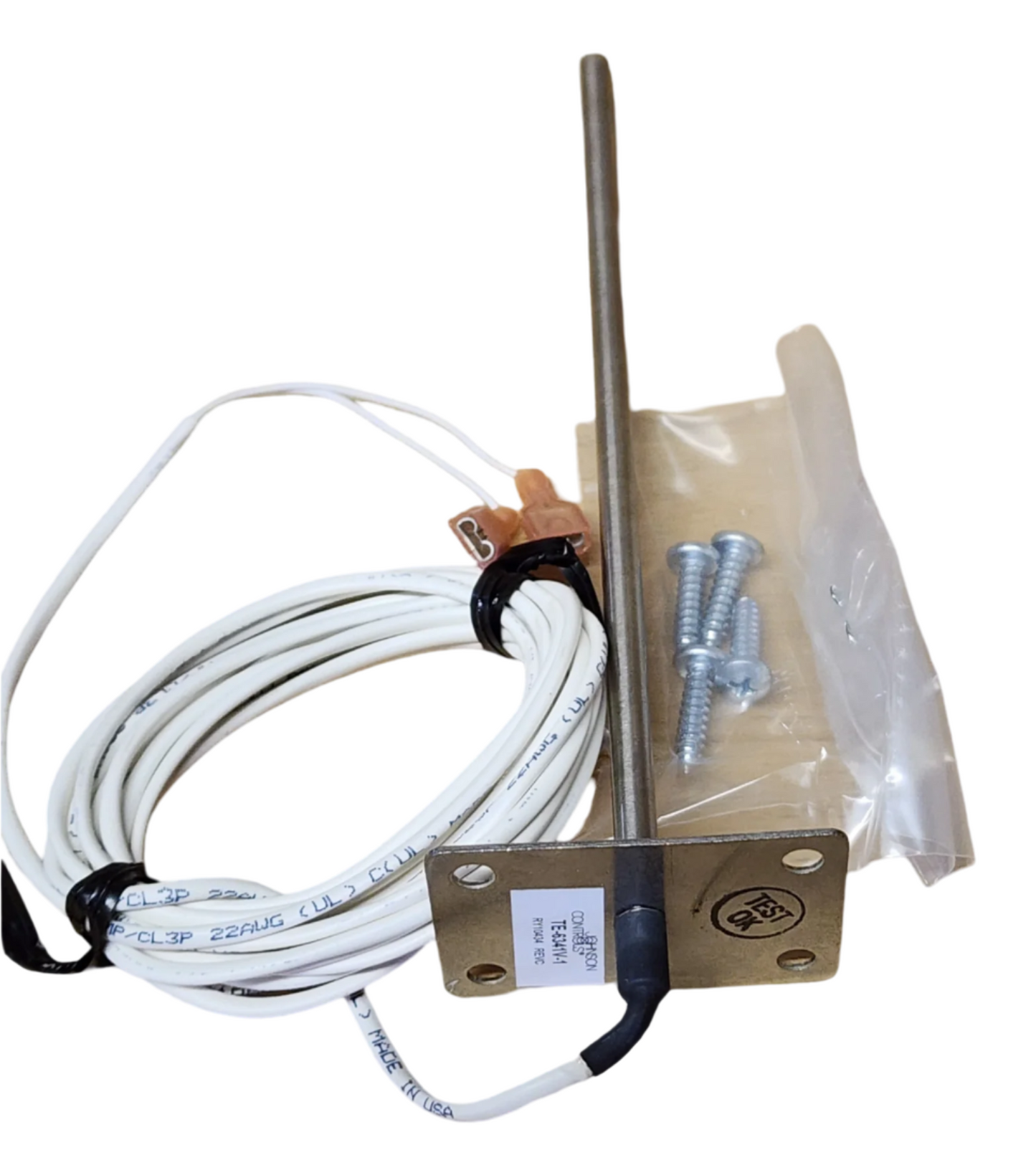 Johnson Controls TE-6341V-1 Duct Probe Temperature Sensor, 8" Probe