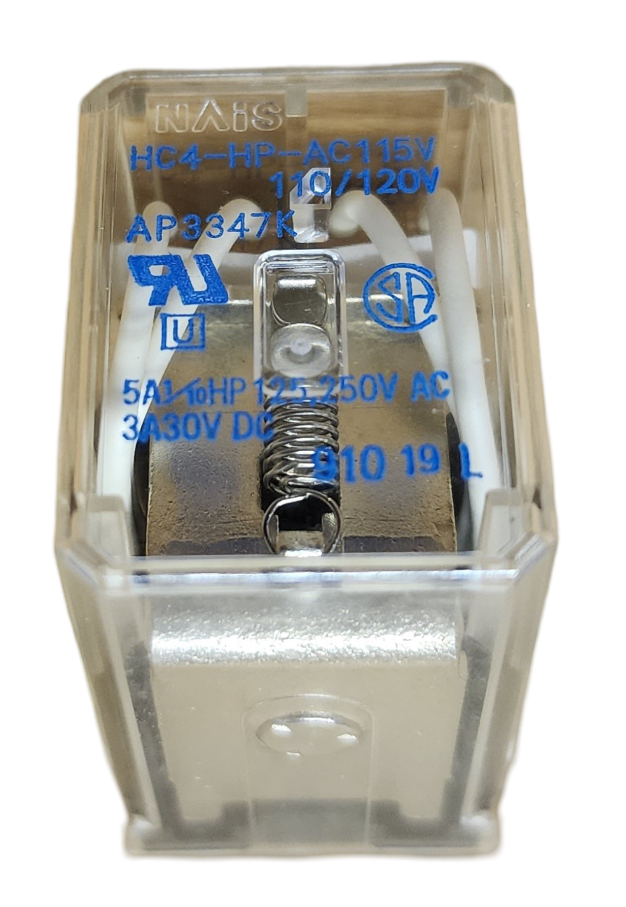 NAIS HC4-HP-AC115V Relay 110/120V AP 3347K-E - Brand New