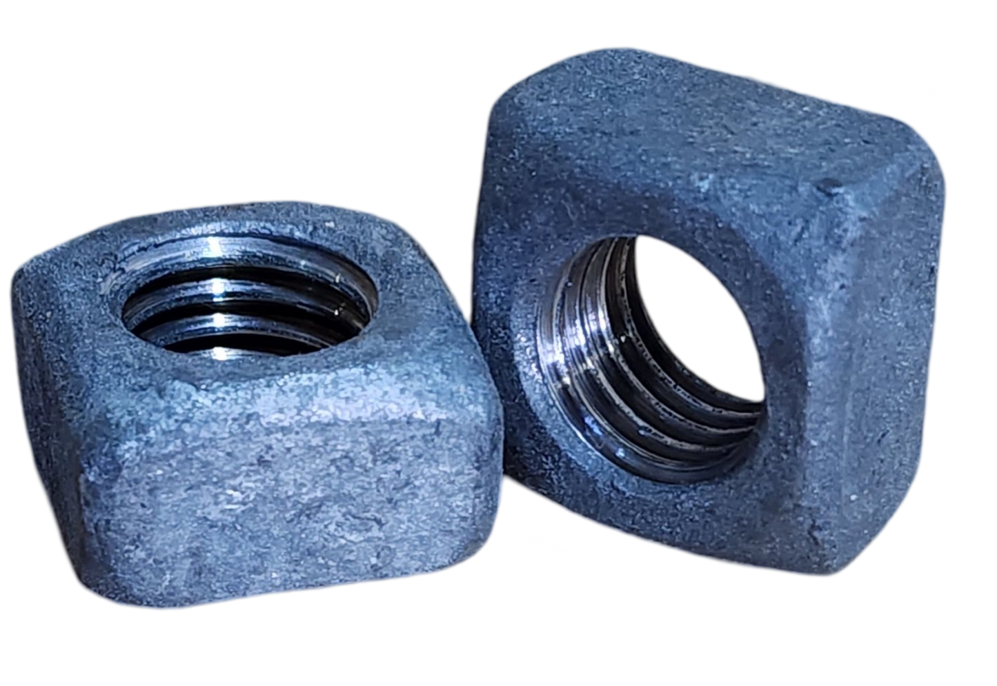 5/8"-11 Galvanized Steel Square Nuts, Coarse Thread, 1" Wrench Size(25pcs)