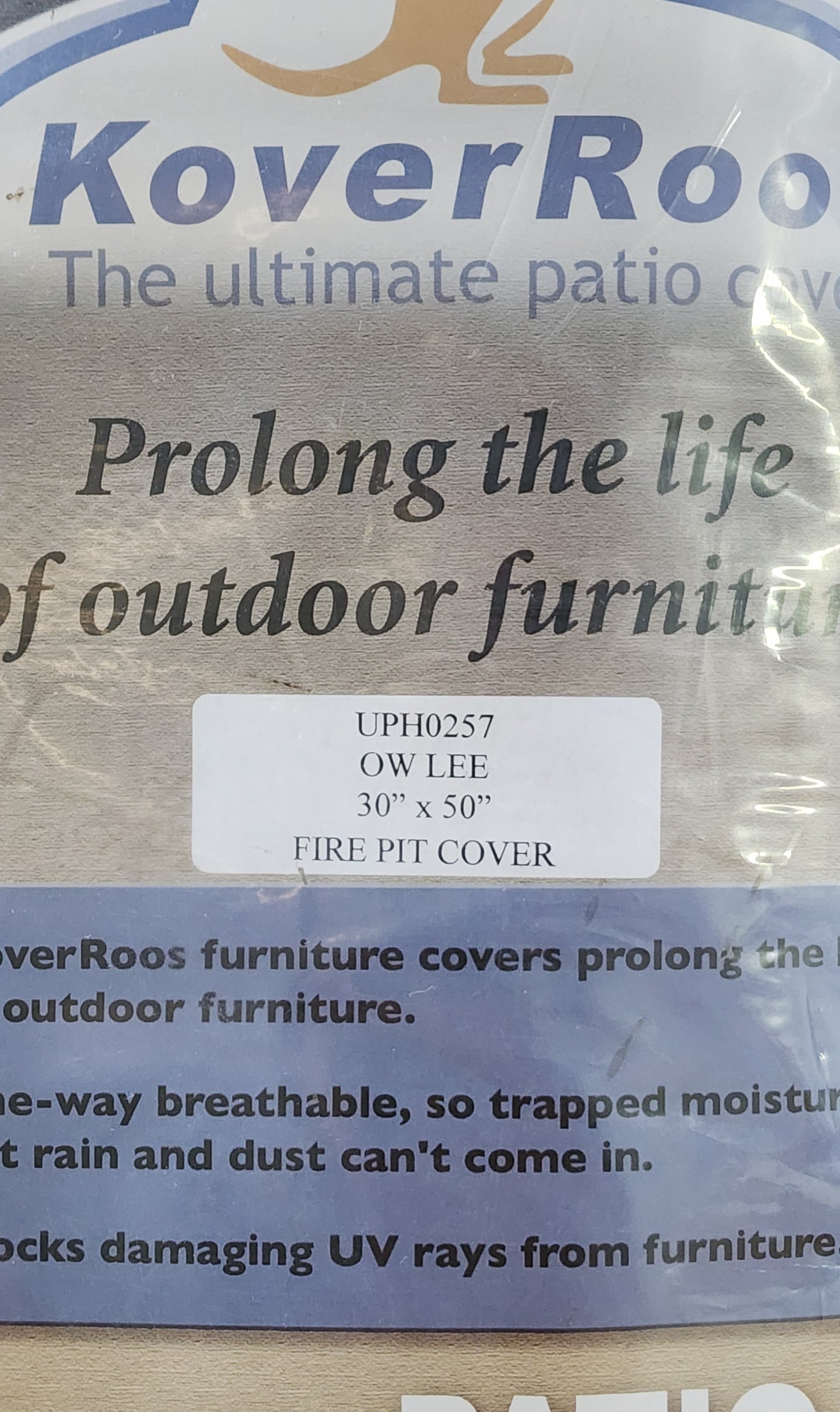 KoverRoos 30" x 50" Fire Pit Cover - Model UPH0257