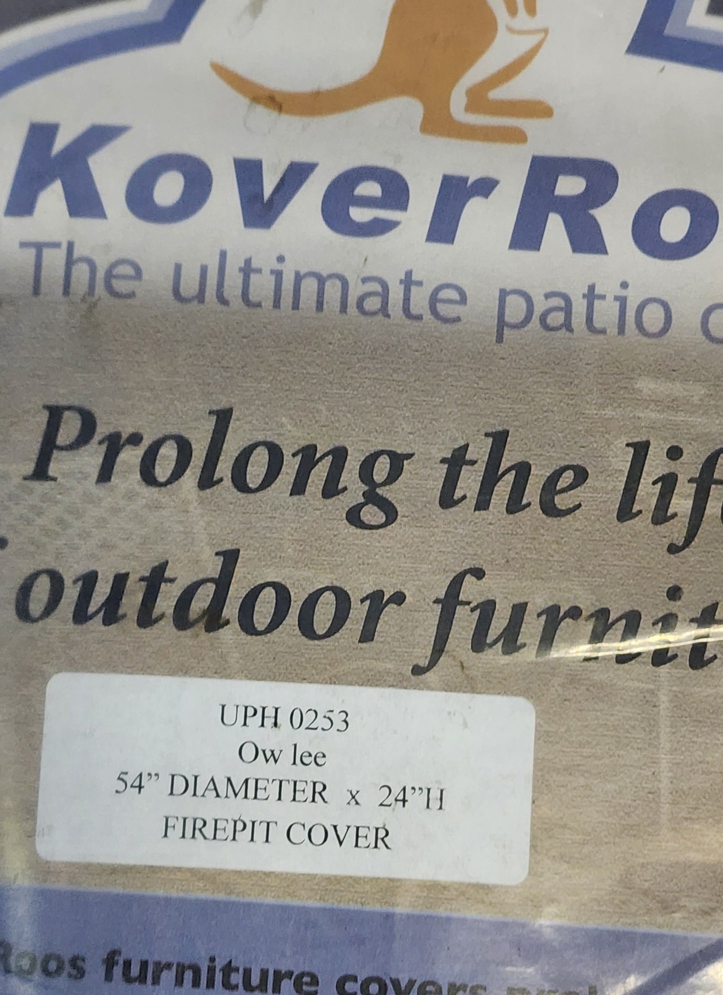 KoverRoos 54" x 24" Fire Pit Cover - Model UPH0253