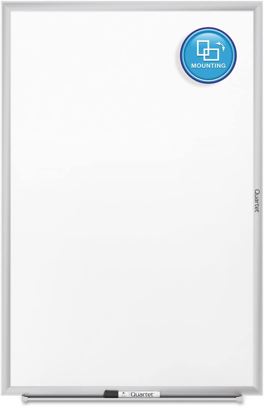 Quartet Melamine White Board, 3 ft x 2 ft, Silver Aluminum Frame QRTS533