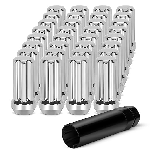 DYNOFIT 9/16-18 Wheel Lug Nuts, 32 pc Chrome - 60 Degree Conical Seat