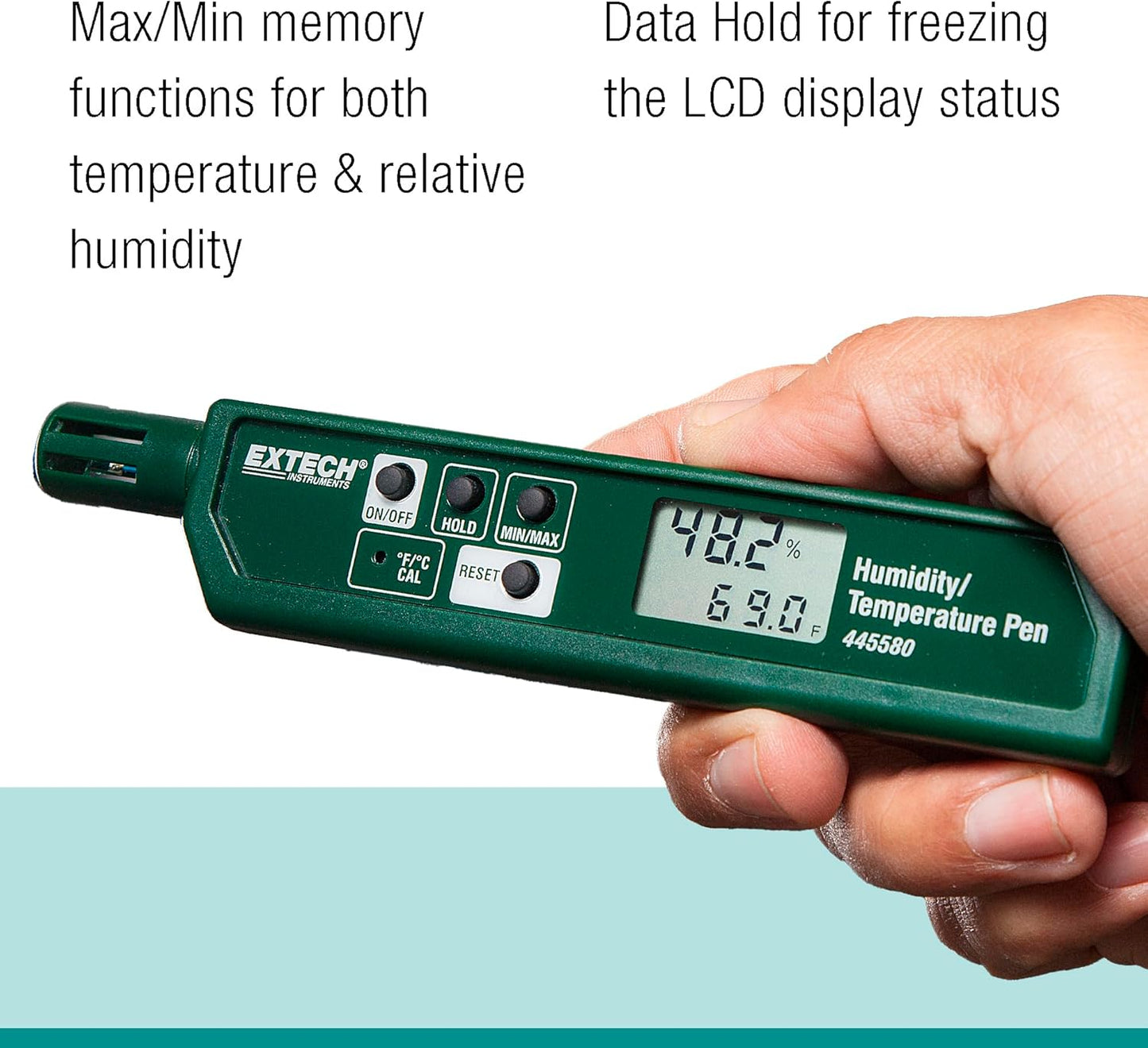 Extech 445580 Humidity and Temperature Meter w/ Calibration Utility