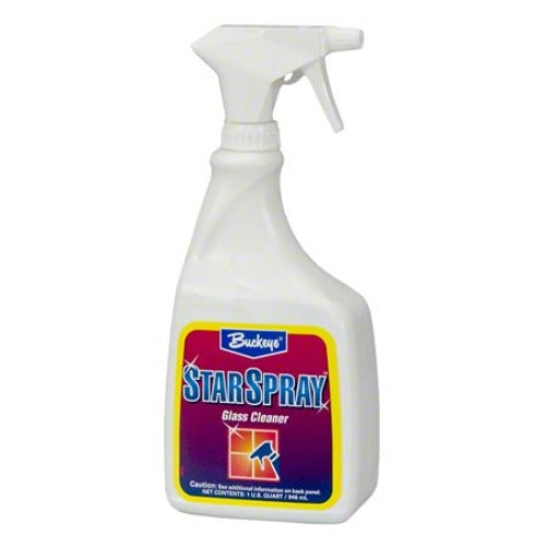 Buckeye® Star Spray™ Glass Cleaner - 1 Quart - Streak-Free, Rapid-Dry Formula