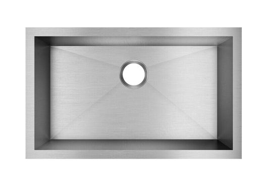 Elkay EFU281610T Crosstown Undermount Kitchen Sink, 16 Gauge, Satin Finish, 30.5"