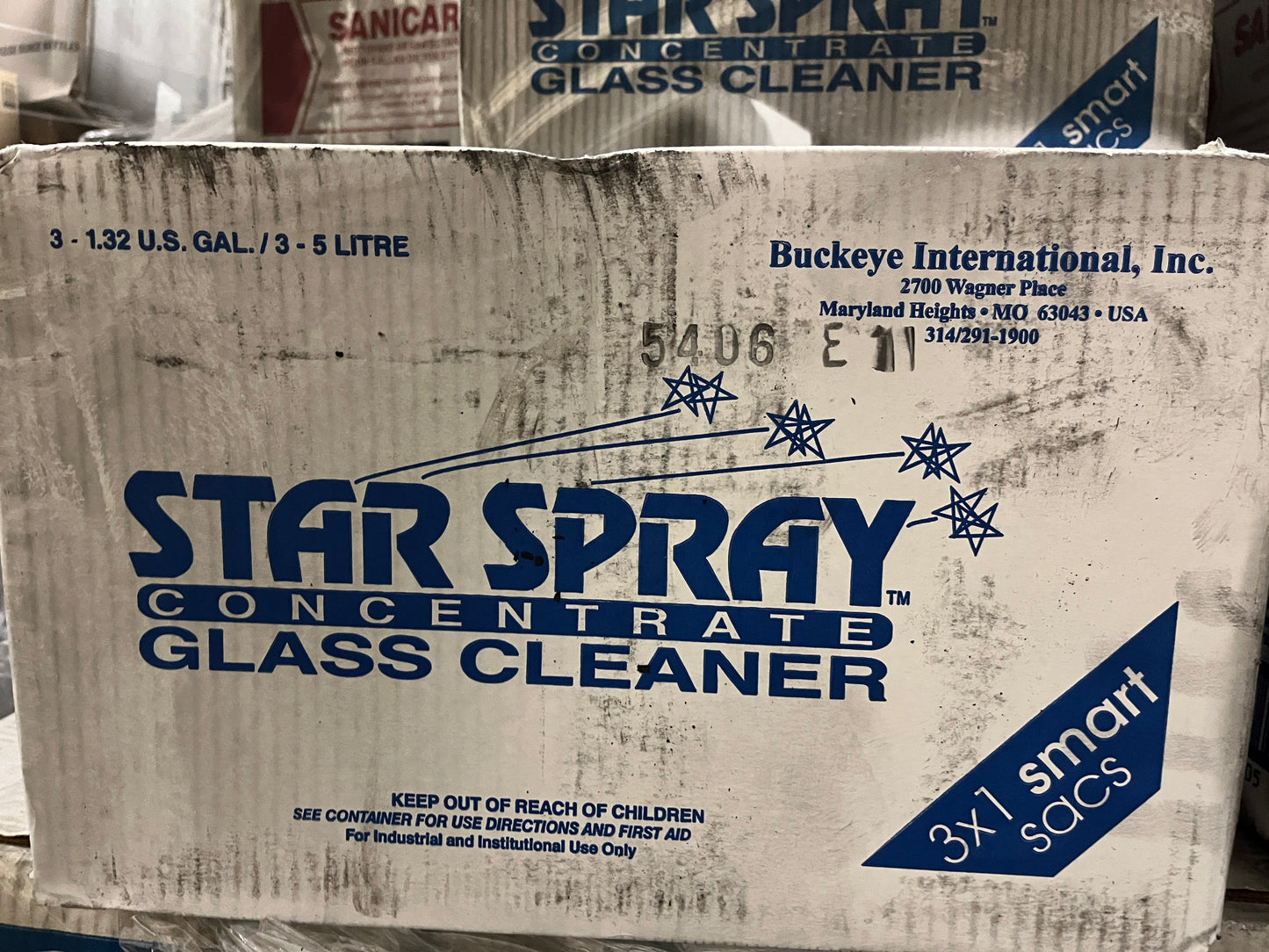 Buckeye® Star Spray™ Concentrated Glass Cleaner - 3 Sac