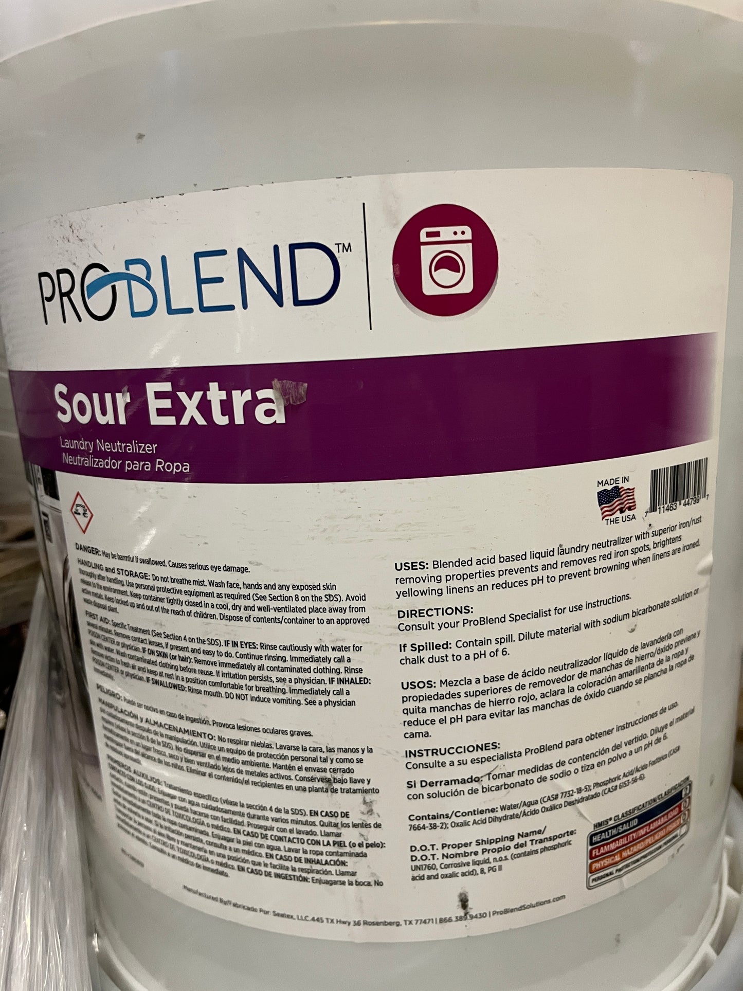 ProBlend Sour Extra Laundry Neutralizer - 5 Gallon - Item # PB0027242AB