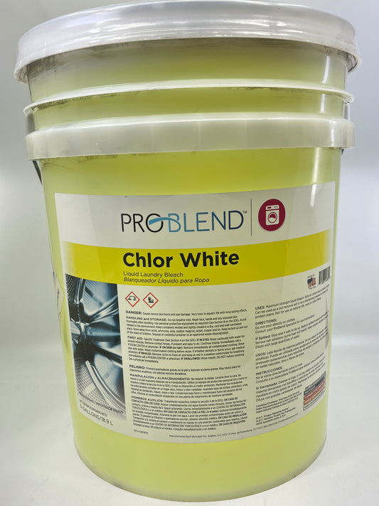 ProBlend™ Chlor White Liquid Bleach - 5 Gallons - Item # LD-3-5G