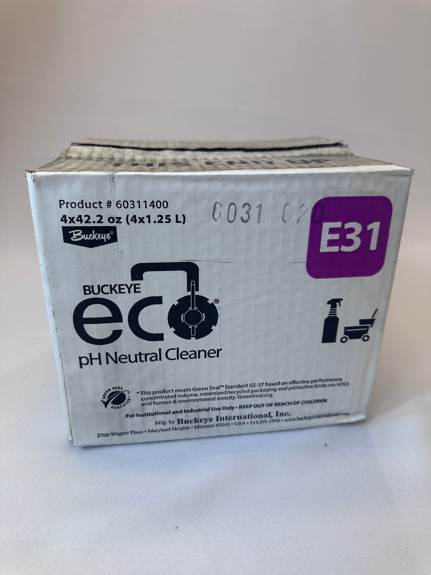 Buckeye® Eco® E31 pH Neutral Cleaner - 1.25 L - Item # BU-6031-1400