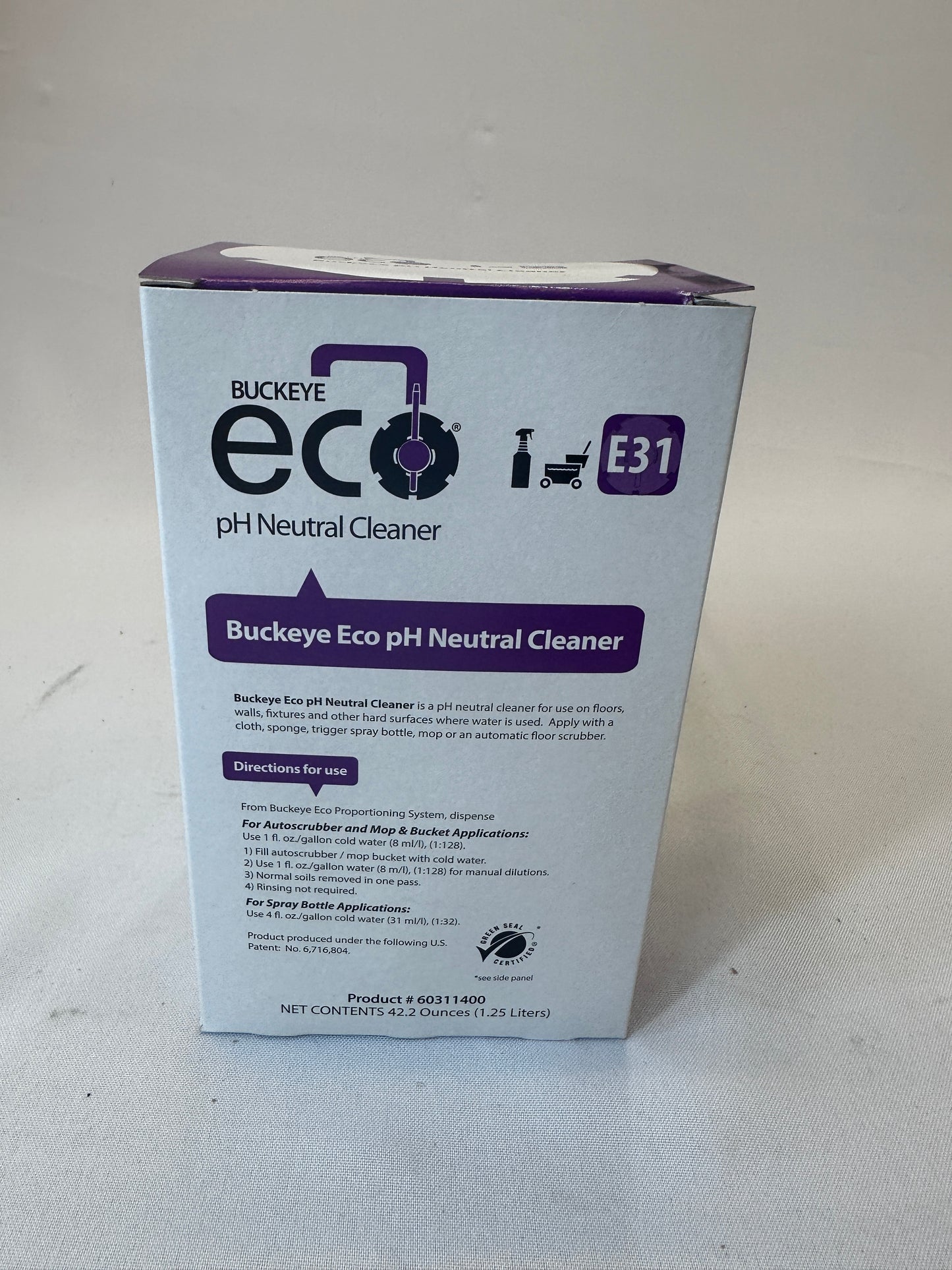 Buckeye® Eco® E31 pH Neutral Cleaner - 1.25 L - Item # BU-6031-1400