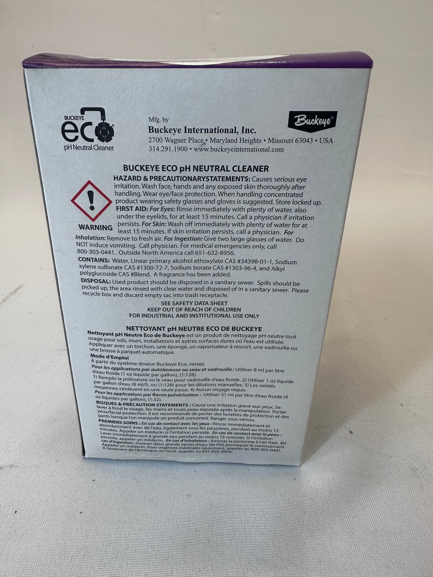 Buckeye® Eco® E31 pH Neutral Cleaner - 1.25 L - Item # BU-6031-1400