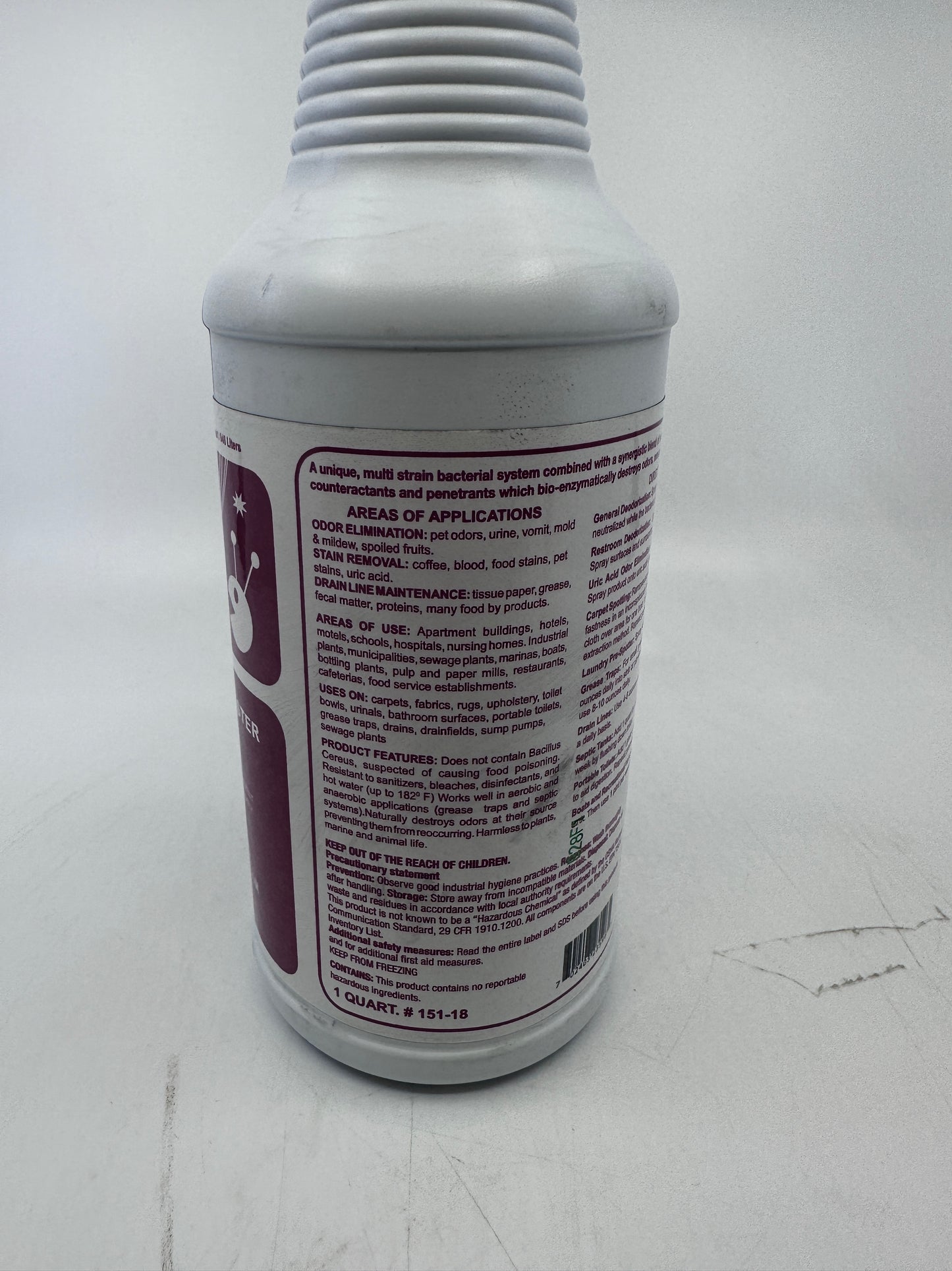 Pac Attack Bio-Enzymatic Deodorizer/Spotter/Digester - 1 Qt - USDA Authorized