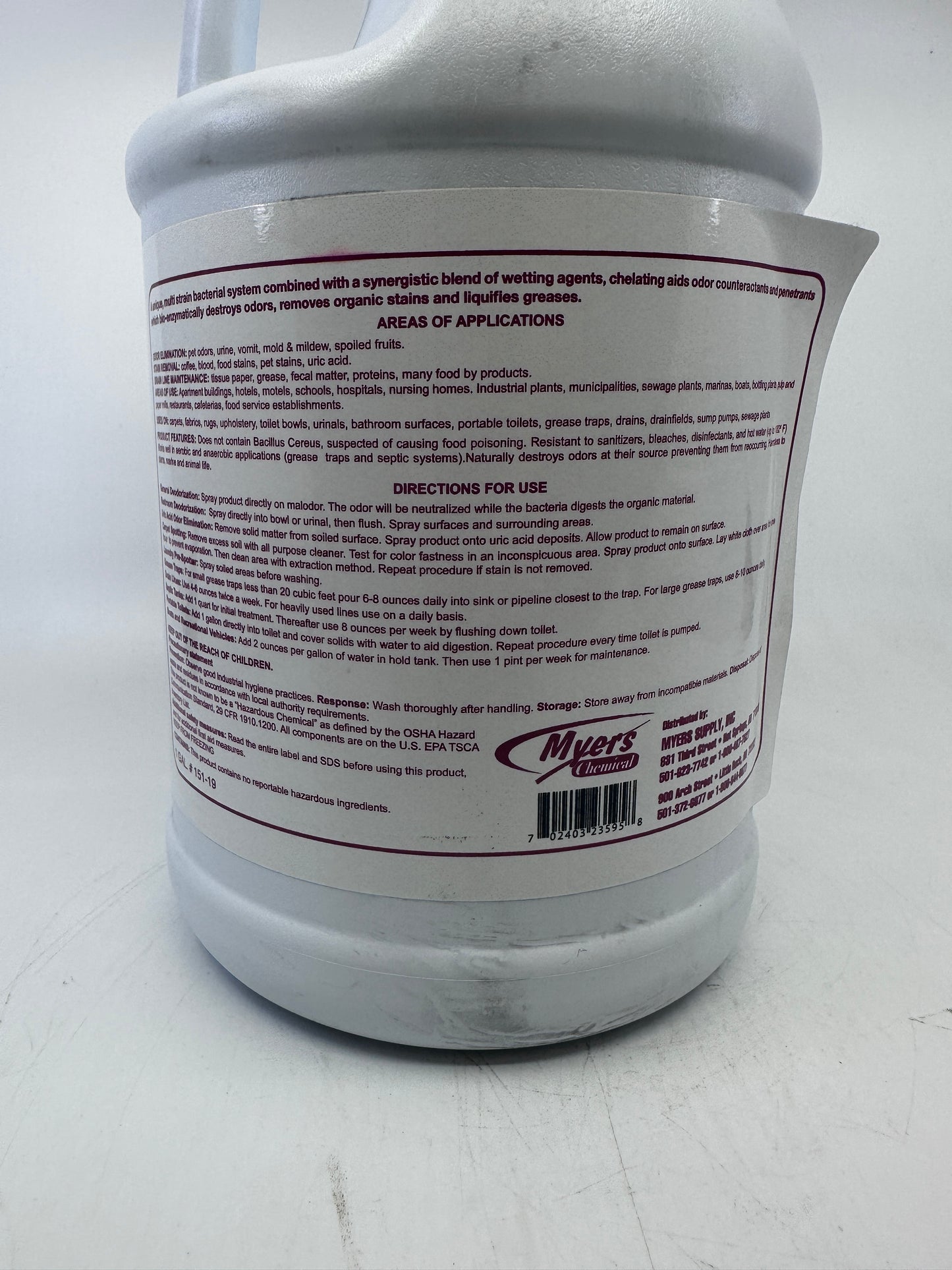 Pac Attack Bio-Enzymatic Deodorizer/Spotter/Digester - 1 Gallon