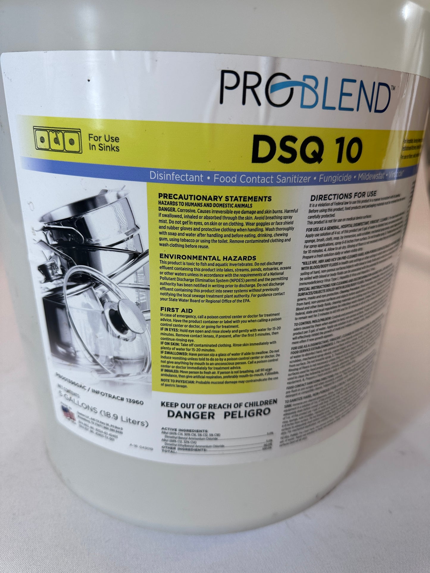 ProBlend™ DSQ 10 Sanitizer Disinfectant - 5 Gal.