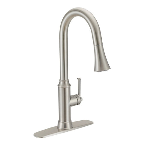 PROFLO PFXC5811ZBN Hopkins Single Hole Pull-Down Kitchen Faucet, Brushed Nickel