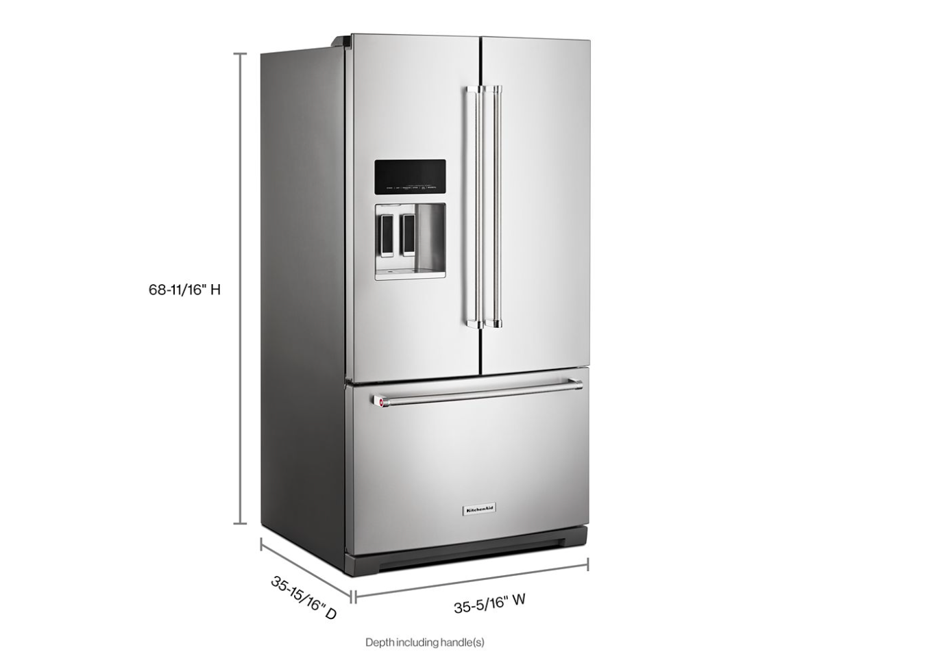 KitchenAid 26.8 Cu. Ft. French Door Refrigerator with Exterior Ice and Water Dispenser