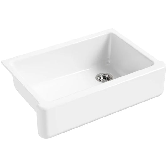 KOHLER Whitehaven Farmhouse Apron Front Cast Iron 33" Single Bowl Kitchen Sink