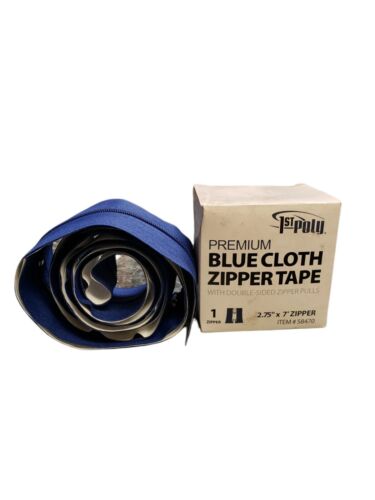 1ST Poly Premium Cloth Zipper Tape 2.75” x 7’ Double Sided Zipper Pull - 60/Case