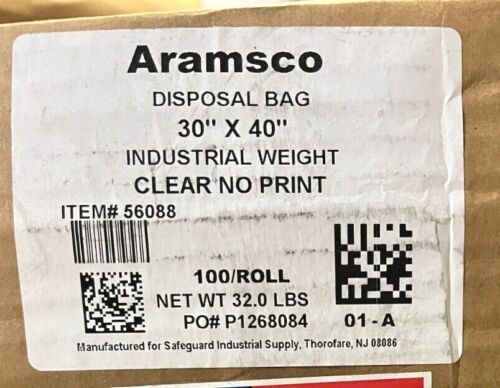 Asbestos Disposal Bag, Clear Non-Printed, Perforated