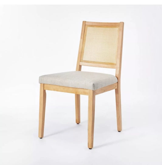 Threshold Oak Park Natural Cane Dining Chair - Cushioned & Stylish Comfort