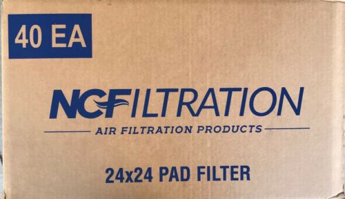 NC Filtration Air Filtration Products Non Woven Pre Filter Pads 24x24x1/2 - 40 Count