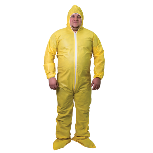 Shieldtech 55 Coverall, Chemical Resistant Hood & Boots, 2XL - 25 Count