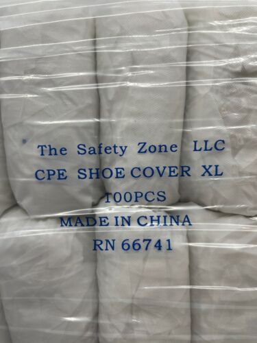 White Cast Polyethylene Shoe Boot Cover X-Large 300/Case DSC-CPE-XL-BL