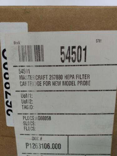 Mastercraft HEPA Filter & Cap Assembly For Use With Backpack Vacuum 267880 NWT