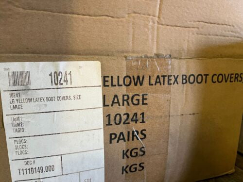 Yellow Hazmat Protective Latex Boot Chemical Safety Shoe Cover 3XL Single or 50/Case