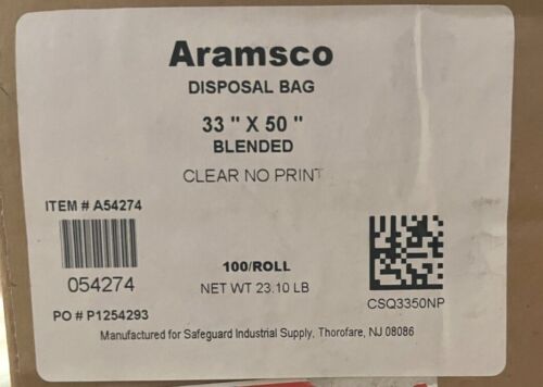 Asbestos Disposal Bag, Clear Non-Printed, Perforated, Multi-Size A54274