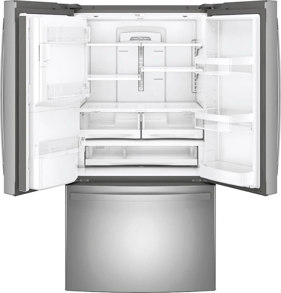 GE - 27.7 Cu. Ft. French Door Refrigerator - Stainless Steel