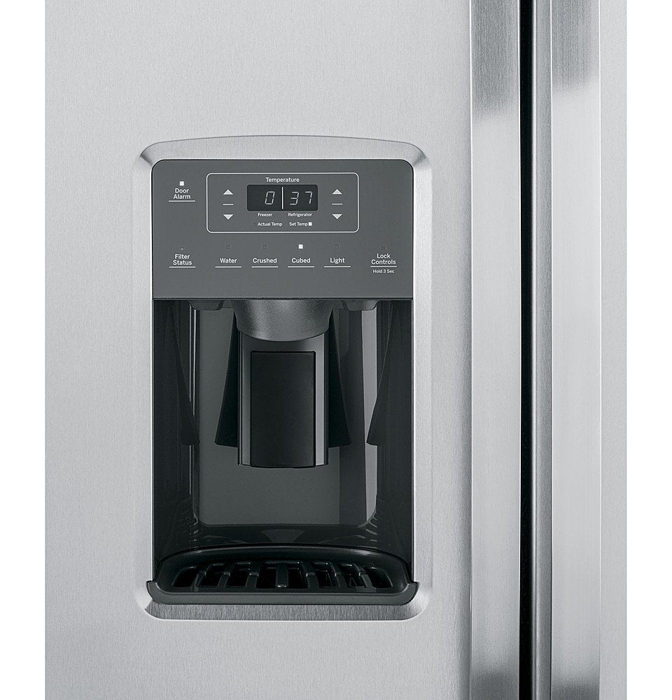 GE 25.3 Cu. Ft. Side-by-Side Refrigerator - Stainless Steel