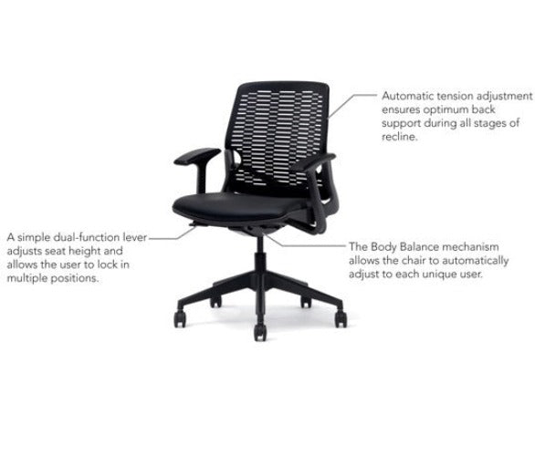 Highmark 207-R1-A1 Modern Mid-Back Office Chair | MSRP $864