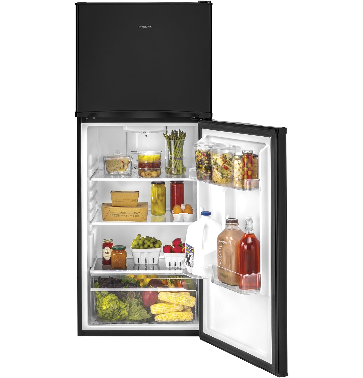 Hotpoint 9.7 Cu. Ft. Counter-Depth Top-Freezer Refrigerator - Black