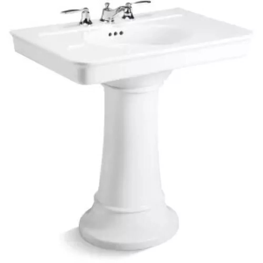 Kallista P72038-00-0 Tuxedo 32" Pedestal Sink Top - White Vitreous China