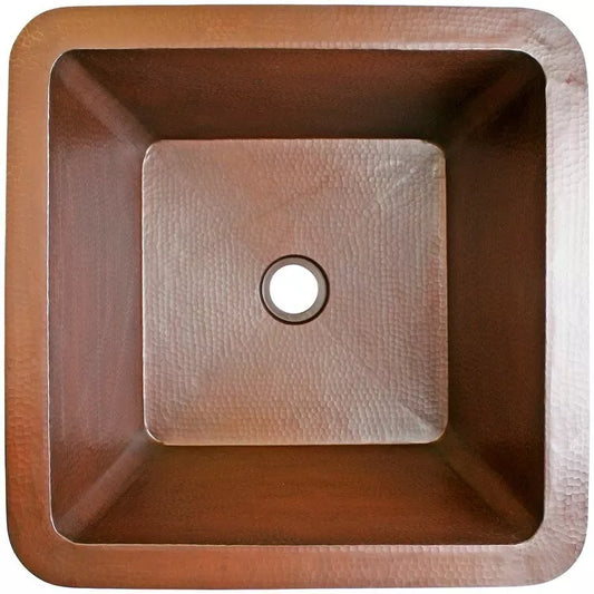 Linkasink Hammered Metals 20" Square Sink - Drop-In or Undermount